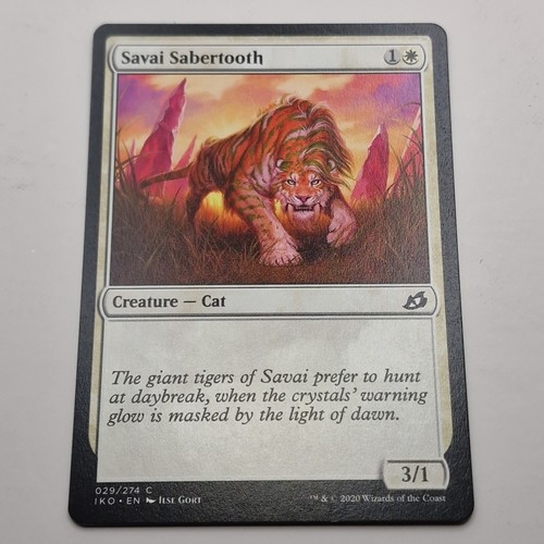 MTG: Savai Sabertooth 029/274 - Ikoria Lair of Behemoths 2020 White Common - Picture 2 of 7