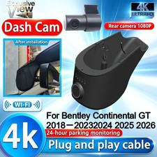 Plug and Play 4K Wifi DVR Dash Cam Camera for Bentley Continental GT 2018-2026