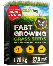 Grassias Fast Growing Grass Seed – 1.70KG Premium Quality Lawn Seed for Overs...