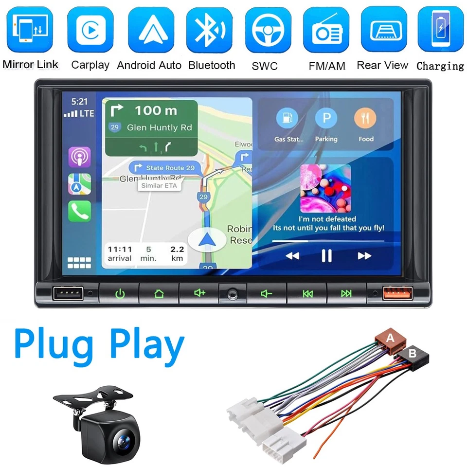 Radio GPS estéreo para auto Apple Carplay para Toyota Tacoma 1998-2004 Android 13 Foto 4 de 4