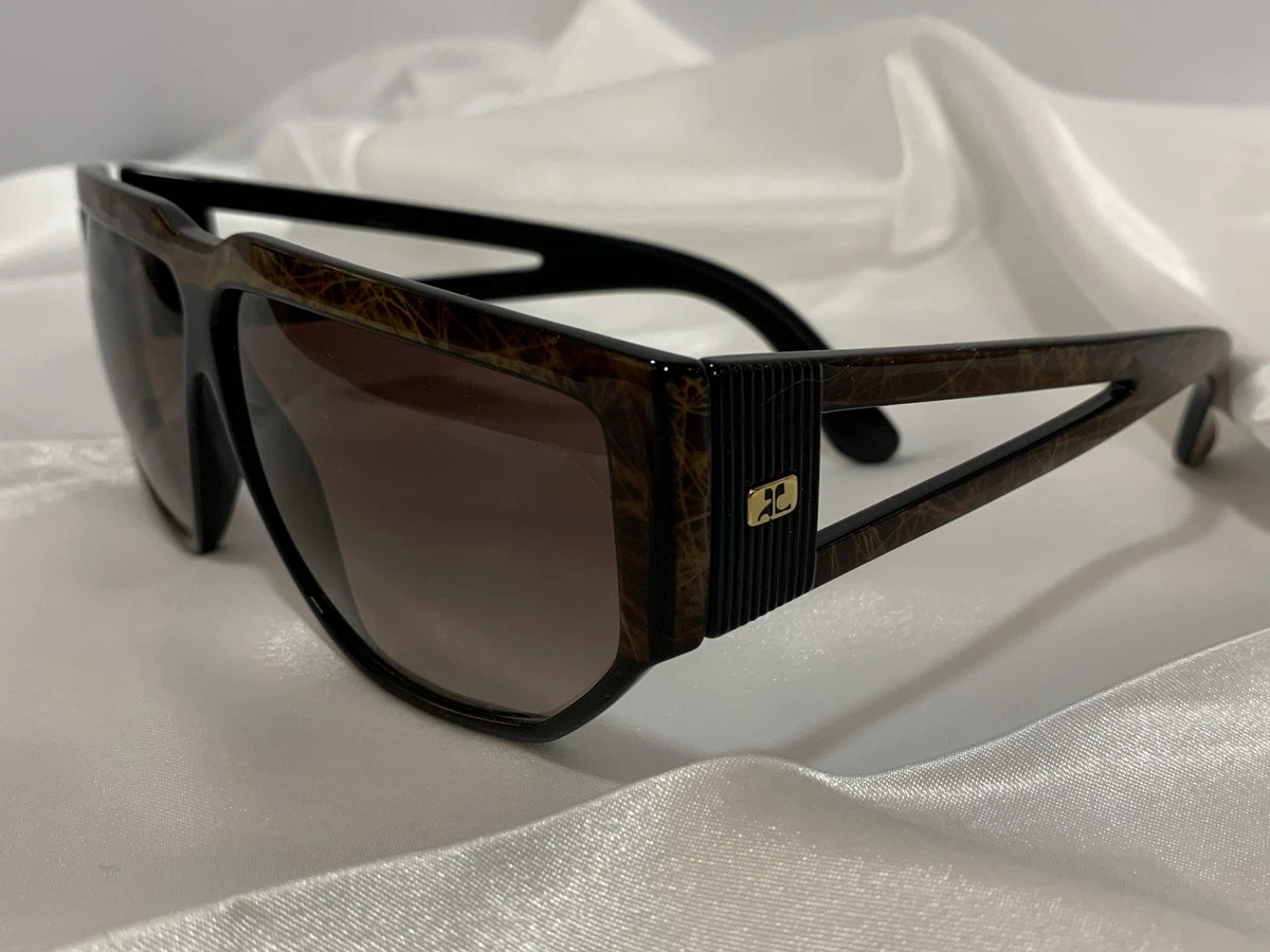 Courreges Shield Sunglasses Honey Tan Flat Top Gradient Lens Italy CL1901 NEW LILI Honey Brown Sunglasses with Elevated Fit® I COVRY main image 3