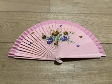 Hand Fan Wood - Light Pink - Sale Item
