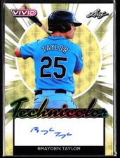 2024 LEAF VIVID Baseball Brayden TAYLOR Technicolor  1/1  Superfractor Auto