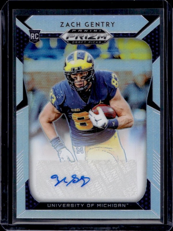 2019 Panini Prizm Draft Picks Zach Gentry Prizm Silver Auto RC #272 Wolverines