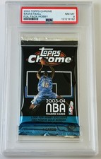2003 TOPPS CHROME BASKETBALL FACTORY SEALED HOBBY PACK PSA 8 POSS LEBRON RC+++