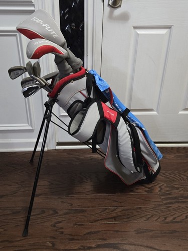 Top Flite Junior Golf Club Set Right Hand Youth Kids W/ Red & Grey Bag