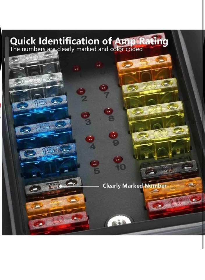 282 Pieces Car Fuses Assortment Kit - Blade Fuses Automotive - Standard & - Image 4 of 4