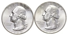 Choice Unc 1960 P D Washington Quarter Gem BU Collection Lot Set