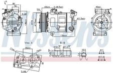 Klimaanlagen – Kompressor R 134a PAG 46 YF 890947 NISSENS für NISSAN OPEL FIAT