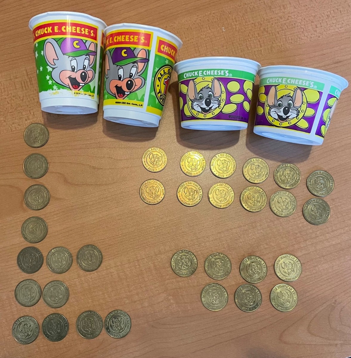 Chuck E. Cheese Arcade Tokens Coins and Cups 1993-2010 | eBay