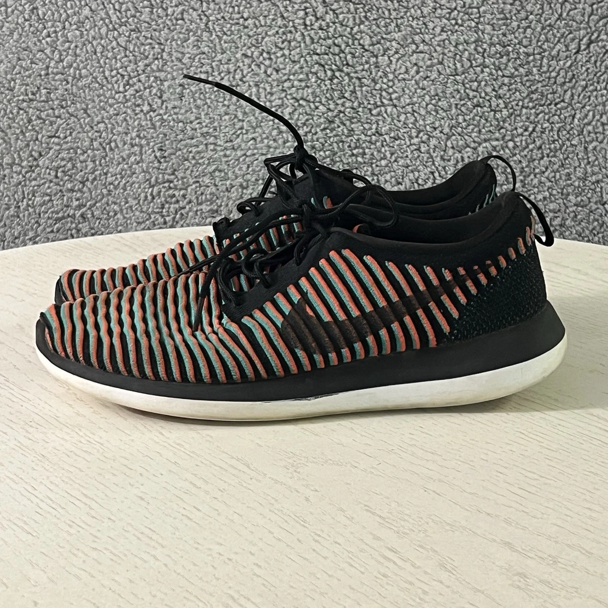 Nike Roshe Two Flyknit Shoes Mens Sz 11.5 College Navy/Black Sneakers 844833-400 Nike Roshe Two Flyknit Black Bright Crimson for Sale  main image 2