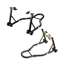 Motorcycle Stand Lift, 1100lbs Capacity Front Rear Combo Stand Lift, Front Wheel