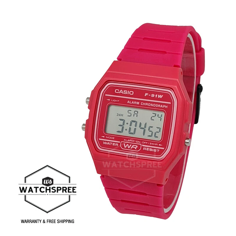 Encuentra Correa original color fucsia para reloj Casio F-91WC-4A