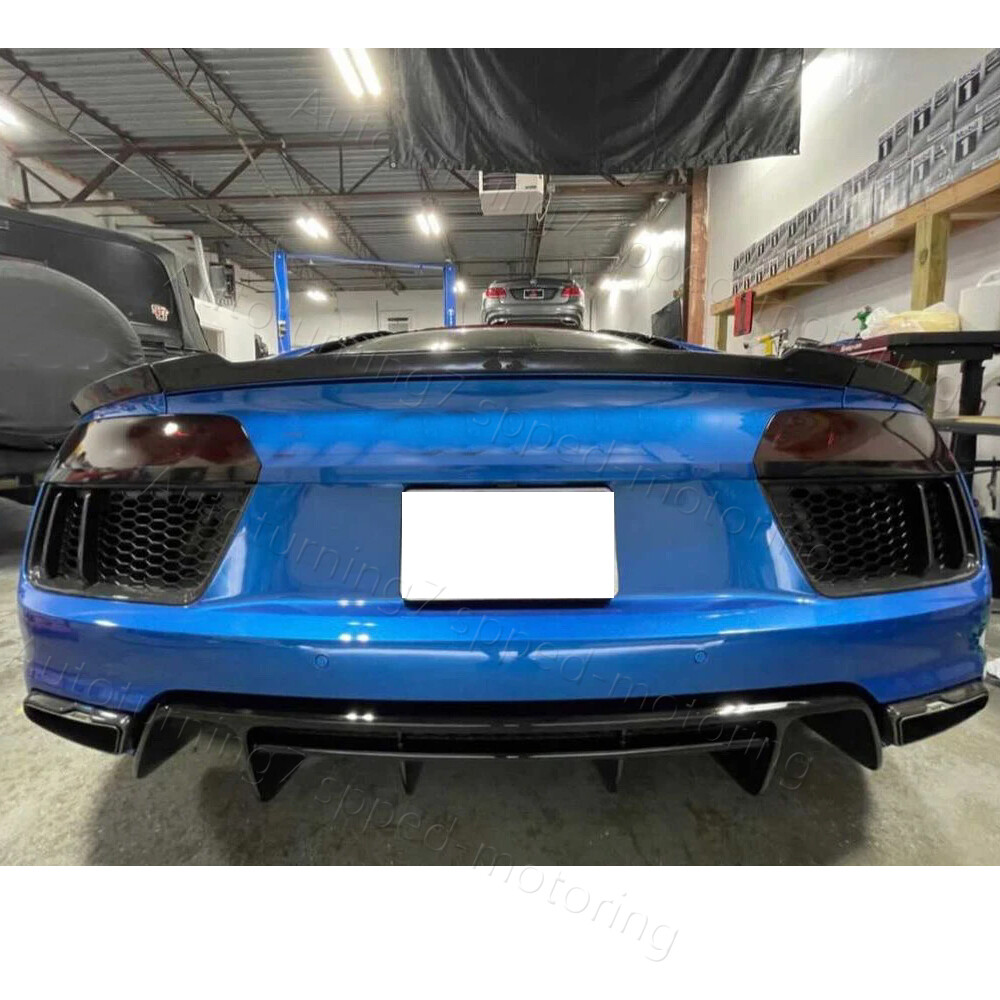 FOR AUDI R8 V10 COUPE GEN 2 16-22 REAR TRUNK SPOILER WING LIP REAL CARBON FIBER