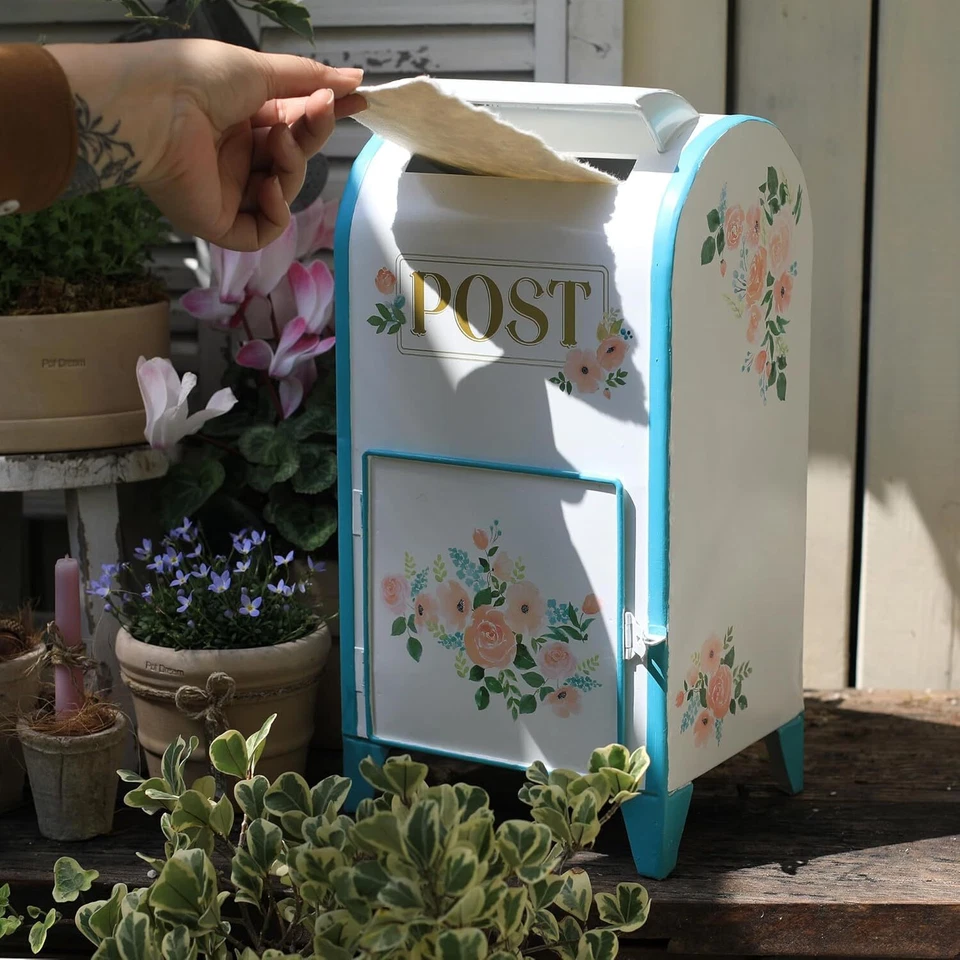 Buzón de Boda Caja de Tarjetas Decoración de Boda Centro de Mesa de Boda Suministros Foto 3 de 4