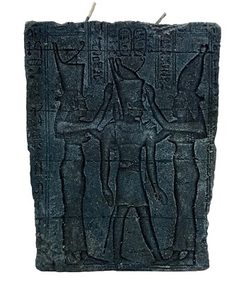 Decorative Candle - Egyptian Hieroglyph Limestone Relief
