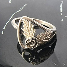 WM WHEELER MULTI-TONE 925 STERLING SILVER RING SIZE 6