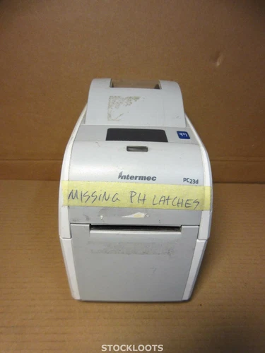 Intermec PC23D USB Thermal 2" Label Printer PRINTS OK - MISSING 2x RELEASE LATCH