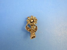 Floral Sequin Silver Tone Hair Clip Pin Barrette
