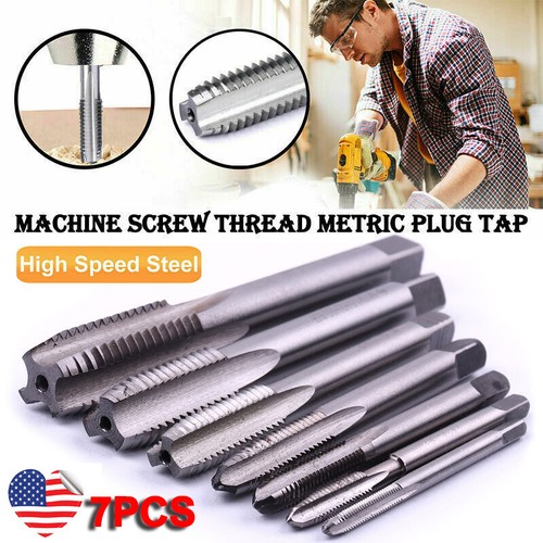 7pcs M3-M12 HSS HSS Screw Thread Metric 