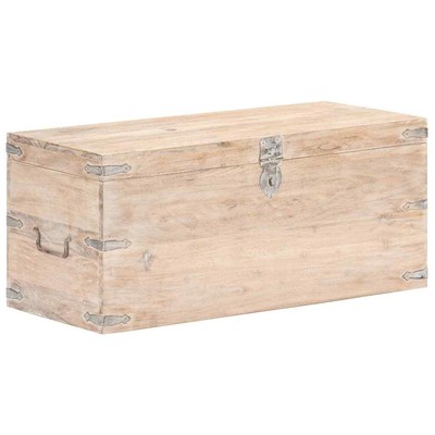 Chest Bench Hall Wooden Cabinet Storage Box Trunk Solid Wood Acacia vidaXL 