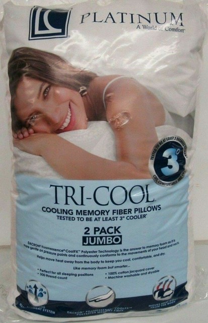 tri cool cooling memory fiber pillows