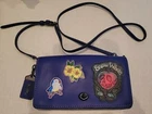 NEW COACH DISNEY X SNOW WHITE CROSSBODY PURSE PURPLE BIRD CLUTCH EVIL RARE