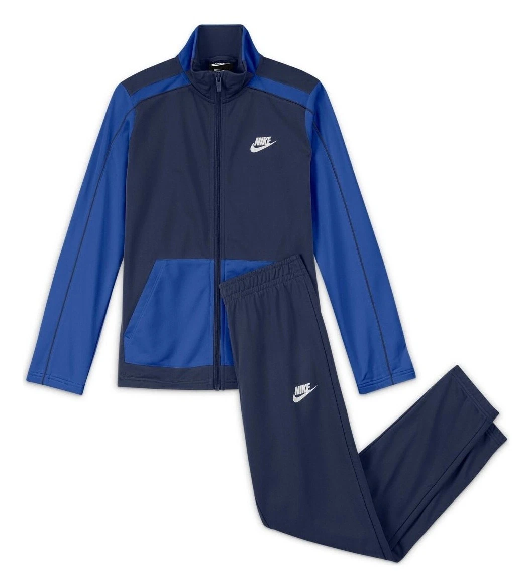 Boys blue nike hot sale tracksuit