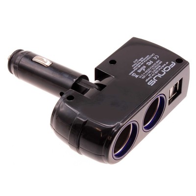 DC Socket Car Charger Splitter 2-Port USB Power Adapter Vehicle for SmartPhones