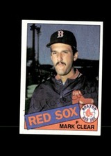 Mark Clear 1985 Topps Red Sox authentic autographed card