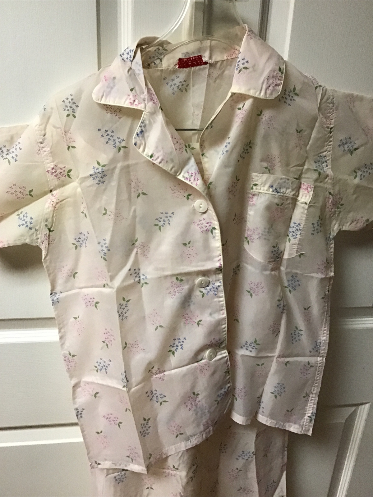 Vintage 50s 60s Pink Nylon  Pajama Set - size Med… - image 2