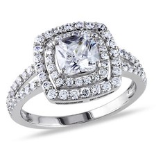 Amour Sterling Silver Cubic Zirconia Engagement Ring