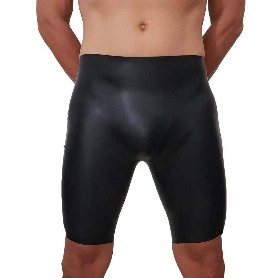 Brand New Latex Rubber Shorts Short Pants Trousers Black (one size) - Image 4 of 4