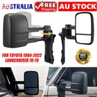2x Car Mirrors For Toyota Landcruiser 1984-2022 70~79 Series Manual Fold Towing