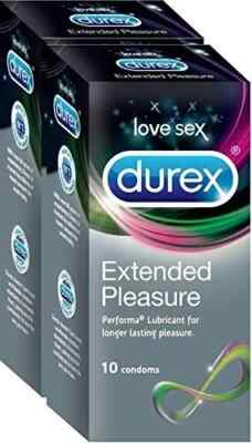 Durex Performa Extended Pleasure condoms Delay prolong 10 Pieces Rcd.36
