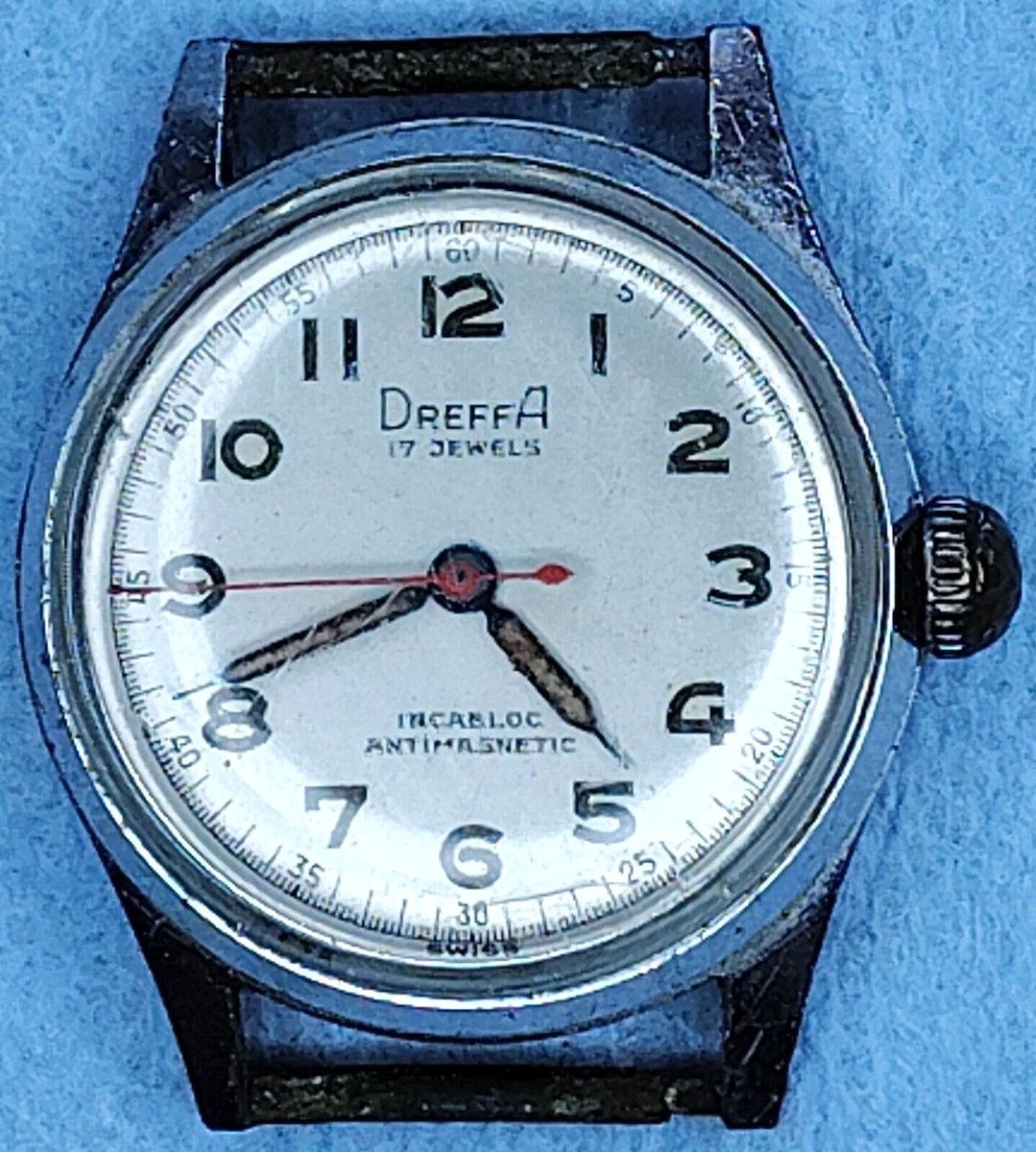 Montre Automatique Dreffa Geneve 35mm - Mouvement Mécanique - Boîtier Acier Doré - Occasion Fonctionne