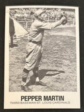 1979 TCMA Renata Galasso Pepper Martin Baseball Card #66 Cardinals 3B VG O/C