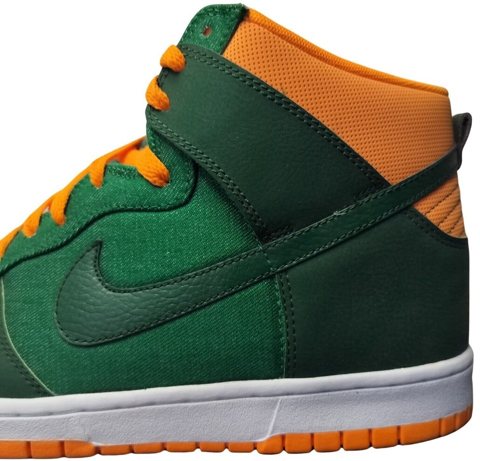 Nike Dunk High Court Green Vivid Orange for Sale 