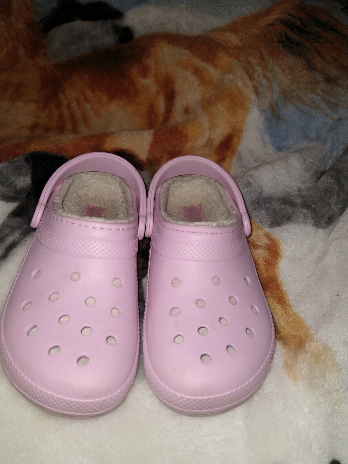 Crocs Classic Clog faux Fur baby pink women&#039;s 7 5 |