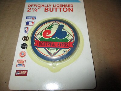 MOC Dead Stock Vintage 90's MONTREAL EXPOS Logo 2 1/4'' Round Pin Wincraft