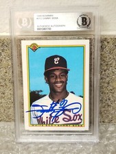 🌟SAMMY🌟SOSA🌟SIGNED💥1990💥BOWMAN💥🌟ROOKIE🌟YEAR🤑CARD🤑BECKETT🤑