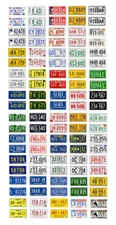 1/32 scale model car assorted USA 1970s license plates state tags 1:32