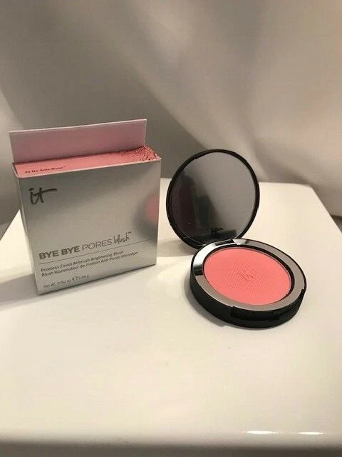 It Cosmetics Bye Bye Pores Poreless Je Ne Sais Quoi Brightening Blush+Brush NIB - Image 4 of 4