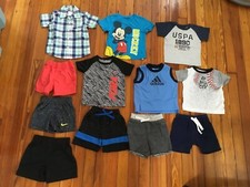 Lot of 12 Pcs Boys Clothing Sz 9-12M: 5pcs T-Shirts, 5pcs Shorts, 1pcs Shirt