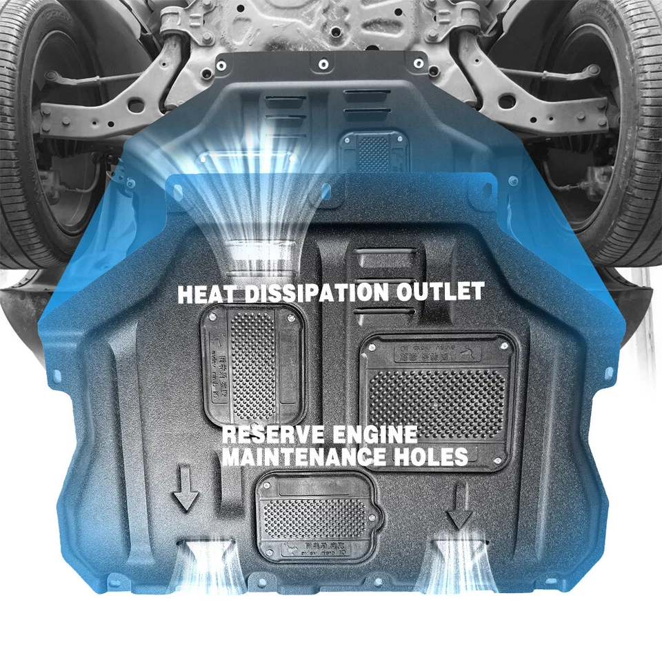 Engine Splash Shield For Lincoln MKC 2015-2019 Auto Under Guards Mudguards Black Foto 2 de 4