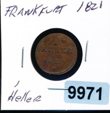 German States - 1821 - FRANKFURT AM MAIN Heller KM# 301 #9971