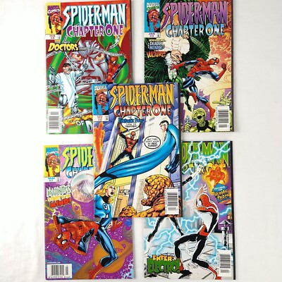 Spider-Man Chapter One #2 3 4 6 7 SCARCE 1:100 Newsstand Lot 1998 Marvel Comics