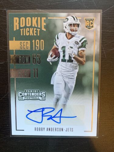 2016 Panini Contenders Robby Anderson Rookie Ticket Auto SSP!!💎🔥 - Photo 1 sur 10