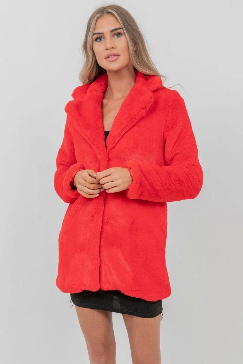 Hey Ruby Cream Soft Faux Fur Coat - Image 2 of 4