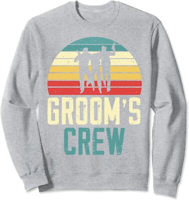 Grooms' Crew Groom Squad Stag Night Bachelor Party Unisex Crewneck Sweatshirt